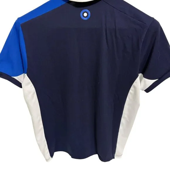 Puma Italia FIGC Polo Size XL Classic Fit Soccer Shirt Short Sleeve Blue Logos - Picture 6 of 6